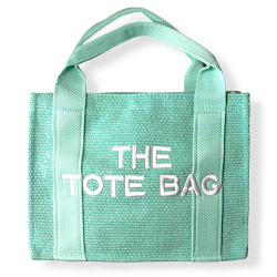 Літня пляжна сумка-шоппер "THE TOTE BAG" (Колір: Бірюзовий) м. 24-498 (р: 28 х 20 х 10 см) 754279