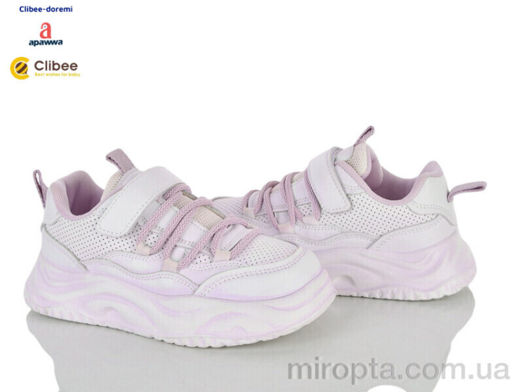 Кросівки AC9993-2 white-purpure р: 33-38, в упаковці: 6 пар, купити тільки гуртом - 1181228