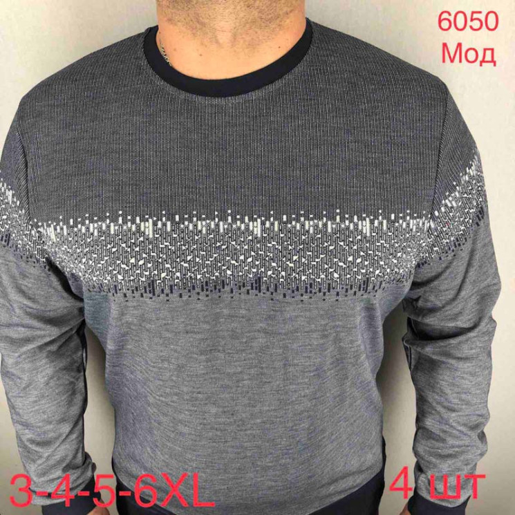 Светр Vip Stones р 3XL-6XL Чоловіча 6050 d.grey - Nadiyka BG/PO2161-2162