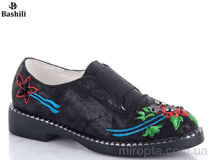 Туфлі 006-53 black р: 31-37, в упаковці: 8 пар, купити тільки гуртом - 103246