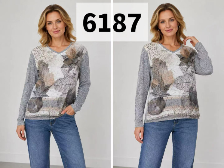 Кофта жіноча "6187" трикотаж (р: 48-56) в упаковці 5 шт. №388510 - Natasha SE669