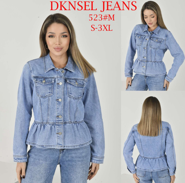 Джинсова куртка жіноча  м.D523 (р: S-3XL)  в упаковці 6 штук  №761784 - Megastart RZ1200