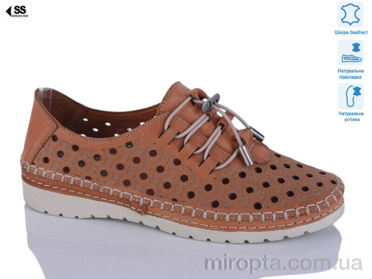 Туфлі 10211-1(04) brown р: 36-41, в упаковці: 8 пар, купити тільки гуртом - 1170180