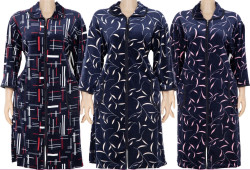 Халат жіночий, велюр, м.S97 (р. 6XL-10XL ), мікс кольорів, в упаковці 5 штук №338782