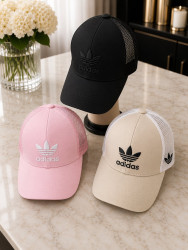 Бейсболка жіноча Adidas, котон, сітка (Розмір: 56-59), мікс кольорів, в упаковці 5 штук №345423