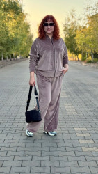 Костюм жіночий, велюр м. 3804 (р. 48-50, 52-54, 56-58, 60-62, 64-66) №410185