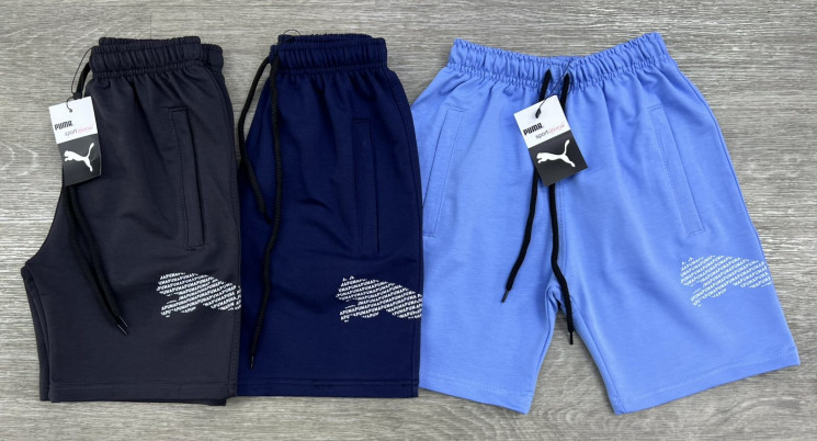 Шорти дитячі Puma двонитка піньє м.285-3  (р. 13-17 років) 3 кольора в упаковці 5 штук  №754098 - ChampionSE829