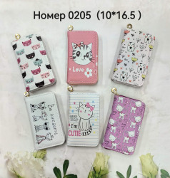 Гаманець дитячий "0205" (р. 10*16.5см) мікс кольорів, в упаковці 6 шт. №358064