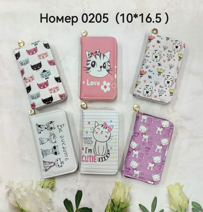 Гаманець дитячий "0205" (р. 10*16.5см) мікс кольорів, в упаковці 6 шт. №358064 - Tessa272