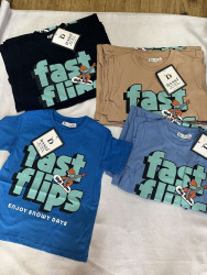 Футболка дитяча "fast flips" трикотаж (р: 104,110,116,122,128см) 4 кольори, в упаковці 5 шт. №385835