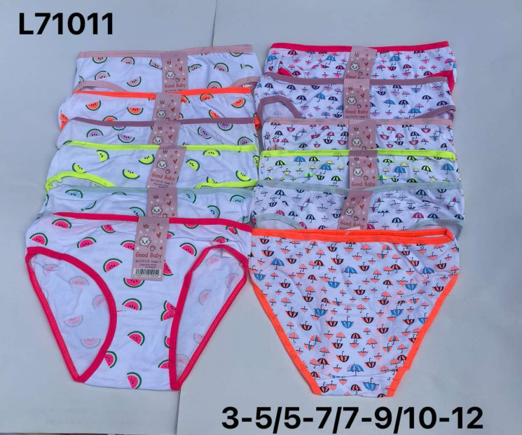 Труси дитячі, котон, м.L71011 (розмір: 3-5, 5-7, 7-9, 10-12 ), в упаковці 48 шт. №315250 - VanKiey 434
