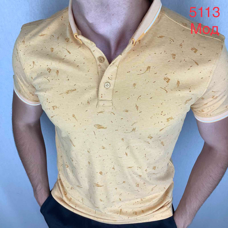 Футболка Vip Stone р M-2XL Чоловіча 5113 yellow - Nadiyka BG/PO2161-2162