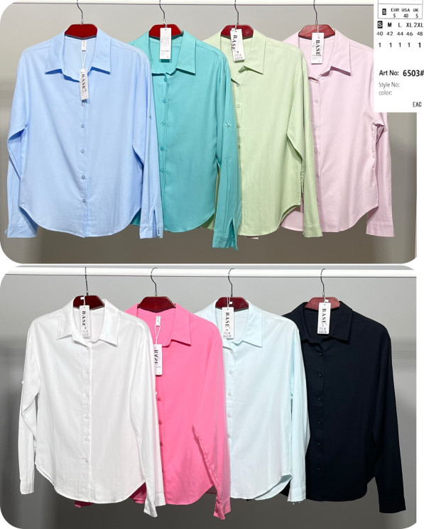 Сорочка жіноча "6503" (р: S,M,L,XL,XXL) 8 кольорів, в упаковці 5 шт. №373573 - BASEBlake SE817