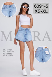 Джинсові Шорти стрейч  м.6091-5 (р:XS-XL)  в упаковці 6 штук  №754200
