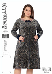 Халат жіночий "3115" котон (р: 2XL,3XL,4XL,5XL,6XL) в упаковці 5 шт. №388569
