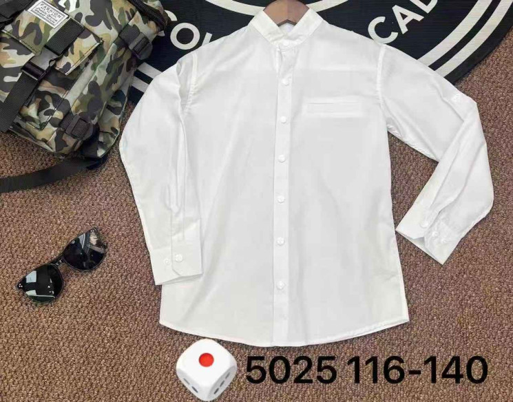 Сорочка шкільна дитяча "H025" котон (р: 116-140см) в упаковці 5 шт. №387431 - AMD SE905