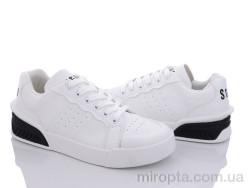 Кросівки 143-38 white-black р: 36-41, в упаковці: 8 пар, купити тільки гуртом