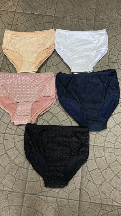 Труси жіночі, жакард, (р. 2XL,3XL,4XL,5XL), 5 кольорів, в упаковці 12 шт. №306433 - 