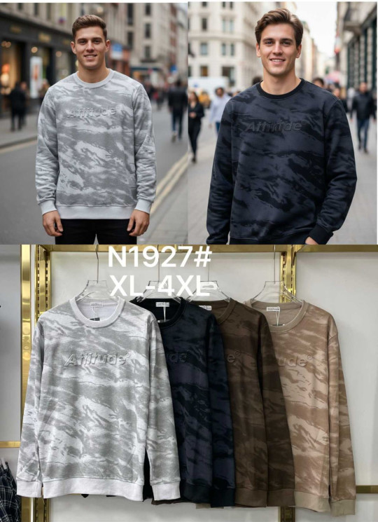 Худи чоловіче "1927" (р: XL-4XL) 4 кольори, в упаковці 4 шт. №380721 - Eiliya WE3113