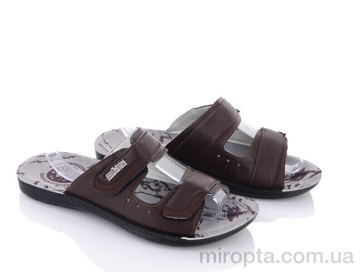 Шльопанці 24-Ш5507T brown р: 41-45, в упаковці: 24 пар, купити тільки гуртом - 821454