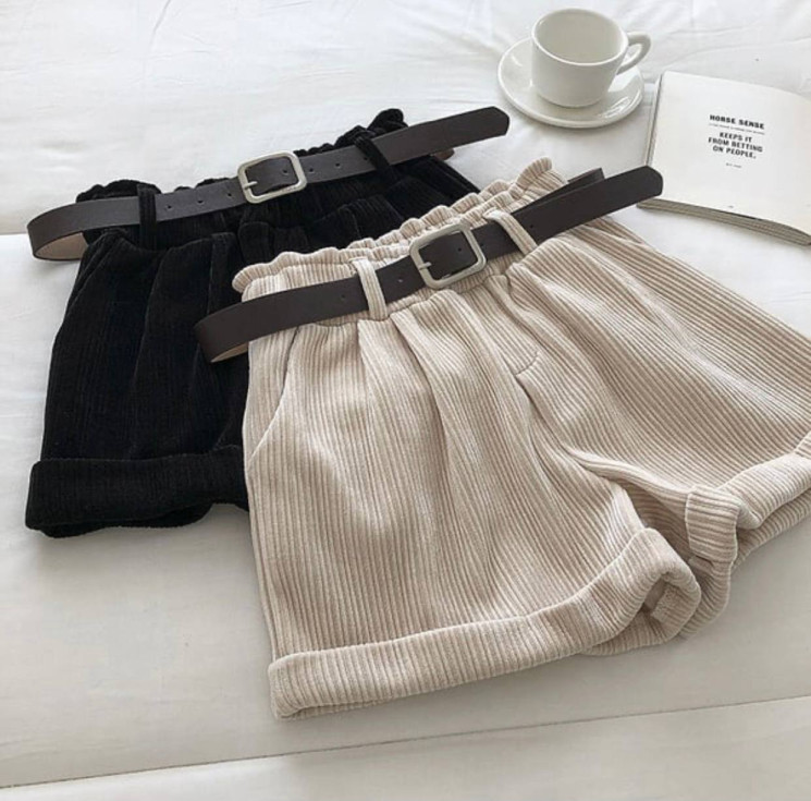 Шорти жіночі, вельвет, м. 003 (р: 42-44, 44-46) беж №715011 - GrandFashion AV4663 м. 003