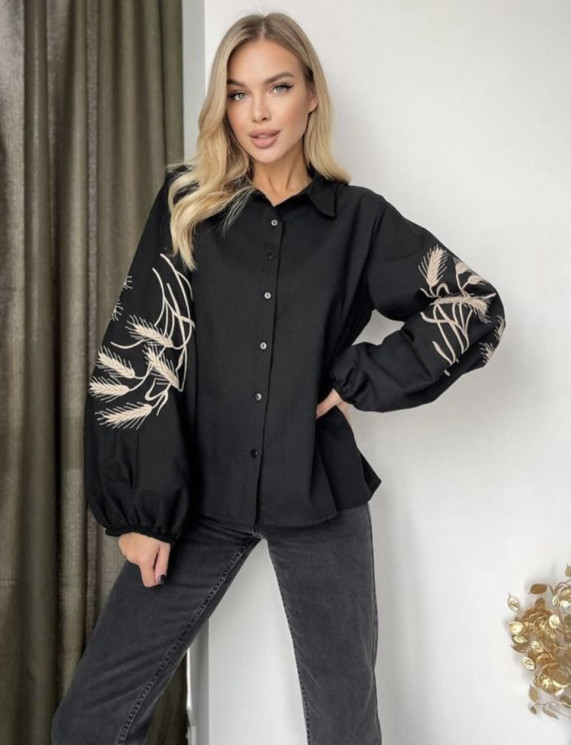 Вишиванка жіноча, льон (розміри: S,M,L ), в упаковці 3 штуки №329822 - Delux 909