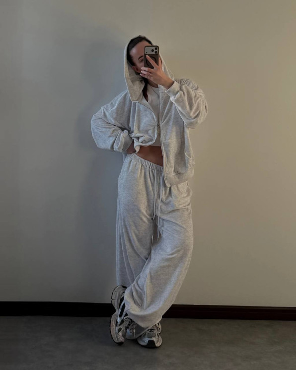Костюм жіночий в стилі casual вільного крою, велюр м. 375 (р. 42–48) №412711 - 