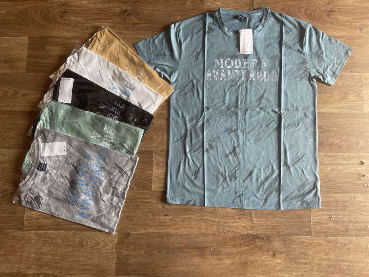 Футболка чоловіча, трикотаж, м.А524 (р. XL–5XL), мікс кольорів, в упаковці 5 штук №326410 - Dasha SER2146_SE1030