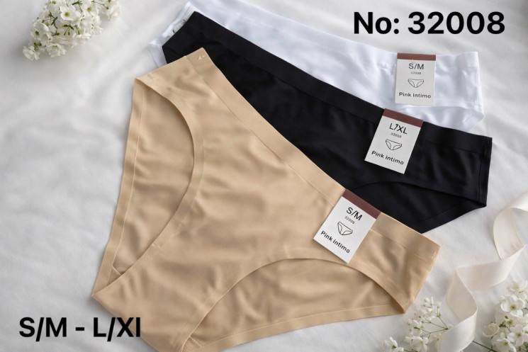 Труси жіночі, котон, м.32008 ( розмір: S-XL ), мікс кольорів, в упаковці 12 штук №341358 - VanKiey 434