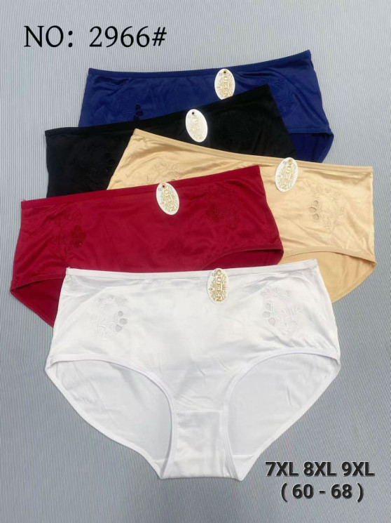 Труси жіночі, бамбук, м.2966 ( розмір: 7ХL-9XL ), мікс кольорів, в упаковці 12 штук №331162 - VanKiey 434