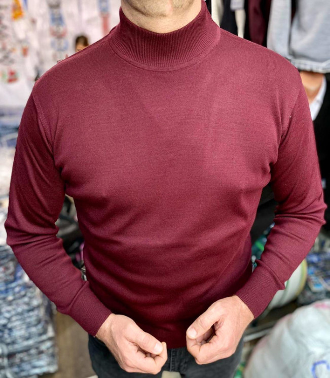 Гольф No Brand р 3XL-5XL Чоловіча S2578 wine батал - NikNumbers SE1041-1042