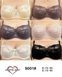 Бюстгальтер жіночий, м.9001, р. Е, 6 кольорів, в упаковці 6 штук №327089