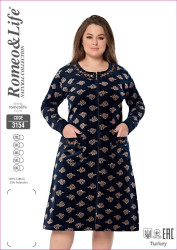 Халат жіночий "3154" котон (р: 2XL,3XL,4XL,5XL,6XL) в упаковці 5 шт. №388570