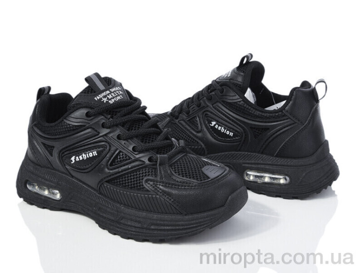 Кросівки 176-35 black р: 36-41, в упаковці: 8 пар, купити тільки гуртом - 969276