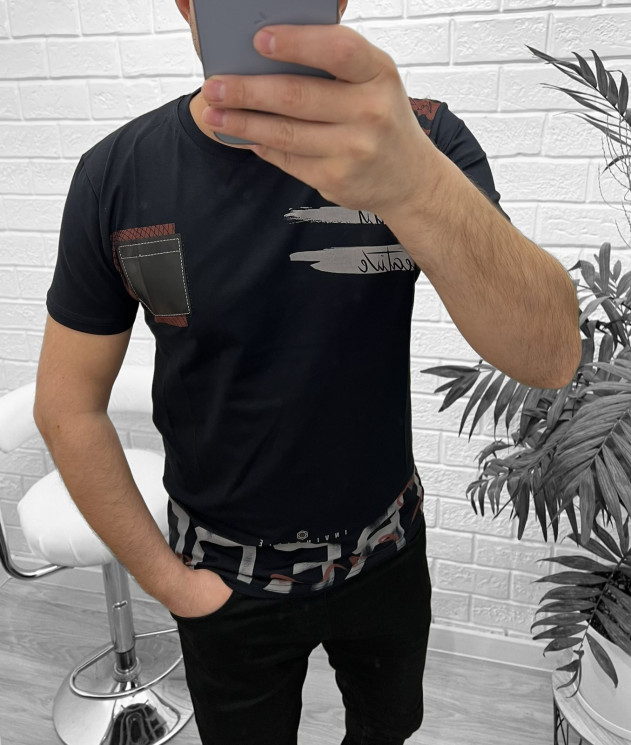 Футболка чоловіча трикотаж (р. 2XL-5XL) 4 кольора в упаковці 4 штуки №756305 - NikNumbers SE 1041-1042