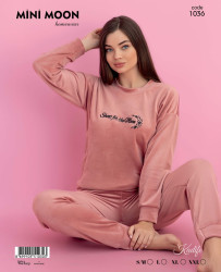 Піжама жіноча, французький велюр, м.1036 (р. S/M, L, XL, 2XL ), в упаковці 4 штуки №334435