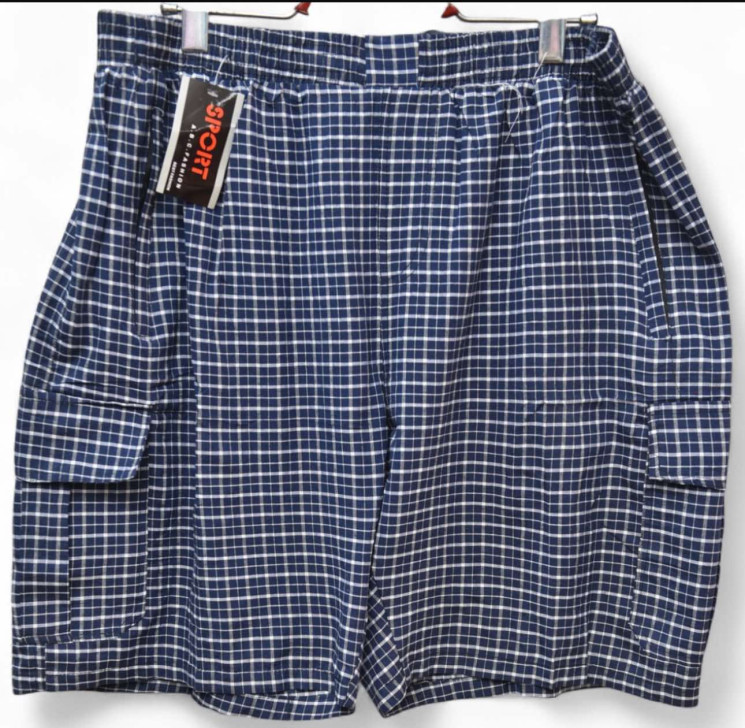 Шорти чоловічі, льон, котон, м.2113 (р. 4XL-8XL ), 4 кольори, в упаковці 5 штук №329355 - 