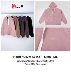 Толстовка жіноча трикотаж Лакоста на флісі м.JW-50142 (р: L-4XL) 5 кольорів в упаковці 5 штук №756418