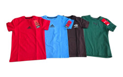 Футболка дитяча Туреччина "Adidas" котон (р: 4-8 років) 4 кольори, в упаковці 5 шт. №385706