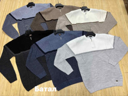 Светр чоловічий, в'язка (р: 3XL,4XL,5XL) 6 кольорів, в упаковці 3 шт. №378512