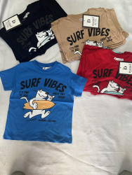Футболка дитяча "Surf vibes" трикотаж (р: 1,2,3,4,5 років) 4 кольори, в упаковці 5 шт. №385837