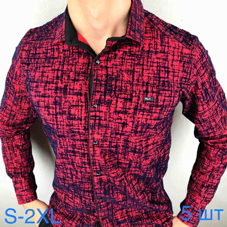 Сорочка Paulsemih р S-2XL Чоловіча Y37 red уцінка - Nadiyka BG/PO2161-2162