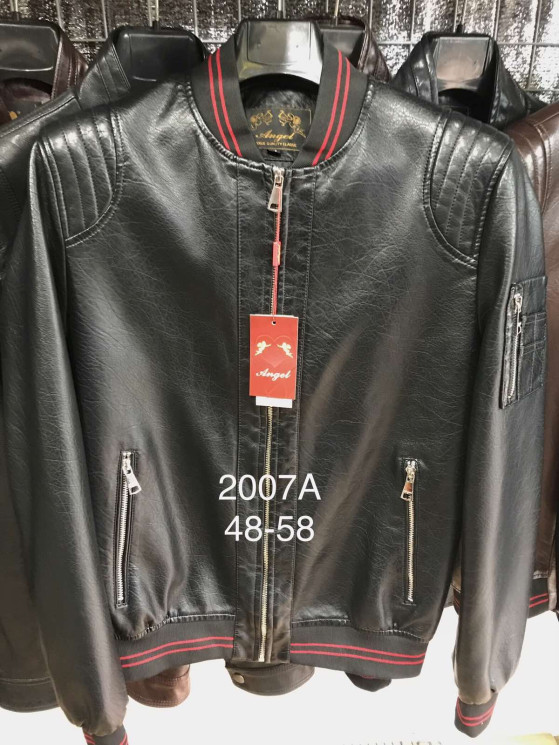Куртка чоловіча, шкірзамінник "2007A" (р. 48-58) в упаковці 6 шт №359070 - Xeangel SER2 5025