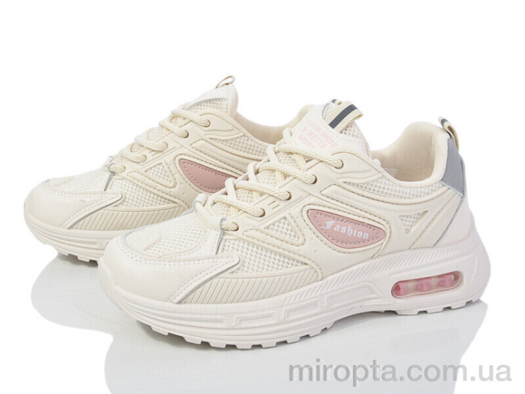 Кросівки 176-35 beige-pink р: 36-41, в упаковці: 8 пар, купити тільки гуртом - 969277
