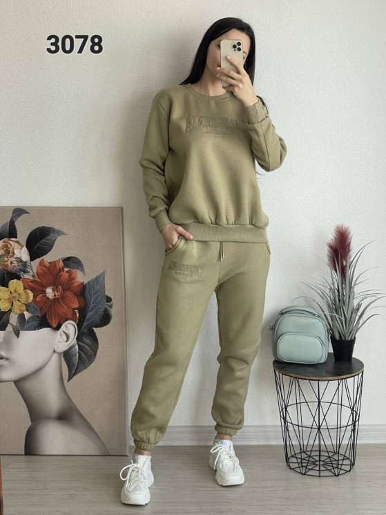 Спортивний костюм жіночий, трикотаж, фліс м.3078 (р. 44-46;48-50), 4 кольори, в упаковці 2 штуки №336077 - 