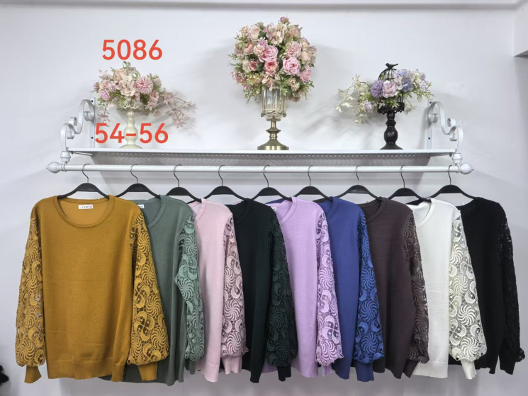Туніка жіноча кашемір м.5086 (р.54-56) мікс кольорів в упаковці 5 штук №759250 - Yaoli WE3037