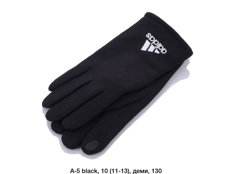 Рукавиці чоловічі демі Adidas А-5 махра (Розмір: 11-13) чорного кол, в уп 10 штук №302598 - Strike Se655
