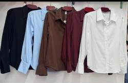 Сорочка жіноча "73-5" котон (р: S,M,L,XL,2XL) 5 кольорів, в упаковці 5 шт. №388099