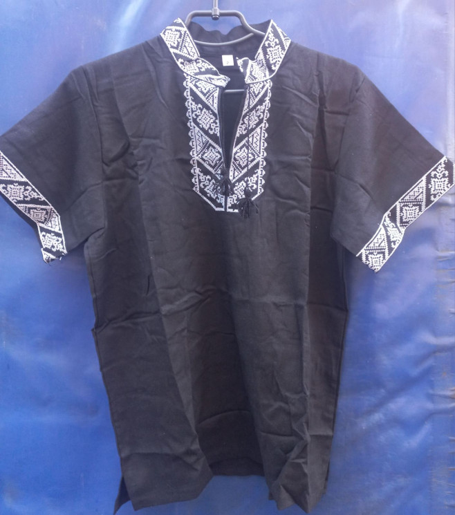 Вишиванка чоловіча льон (Розмір: S-3XL) в упаковці 6 шт №163450 - UA SE1005