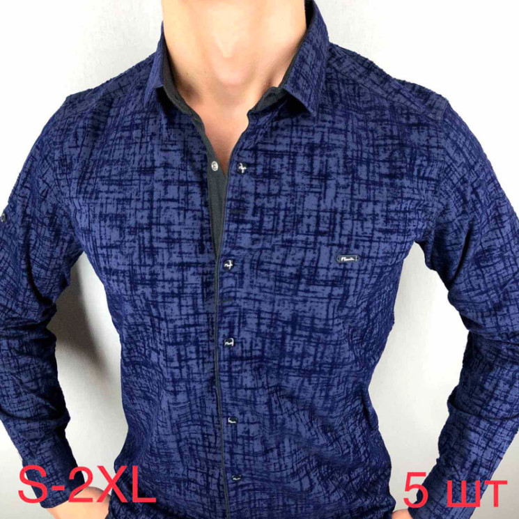 Сорочка Paulsemih р S-2XL Чоловіча Y38 blue уцінка - Nadiyka BG/PO2161-2162